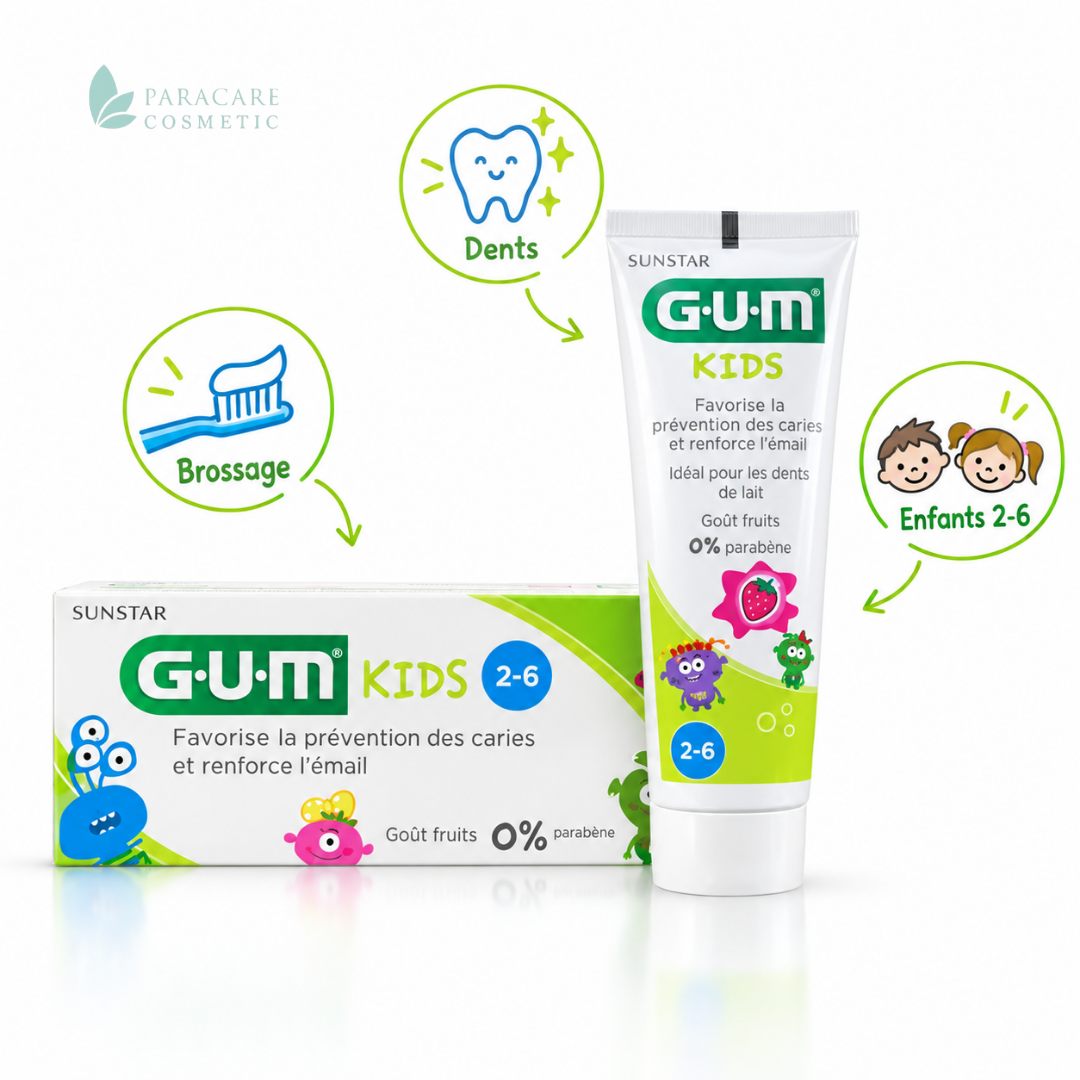 GUM Dentifrice Kids 2-6ANS Fraise – 50 ml