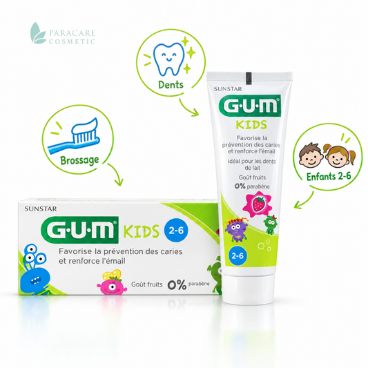 GUM Dentifrice Kids 2-6ANS Fraise – 50 ml