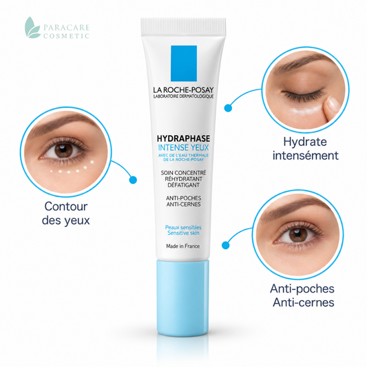 La Roche-Posay Hydraphase Intense Yeux Soin Réhydratant Anti-poches – 15 ml