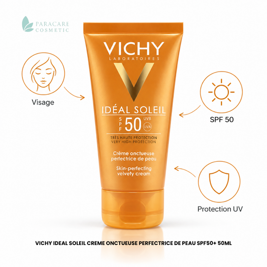 Vichy Ideal Soleil Crème Onctueuse Perfectrice de Peau SPF 50 + – 50 ml